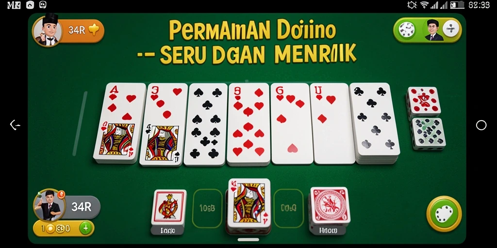 Tampilan utama gameplay Domino yang seru dan menarik.