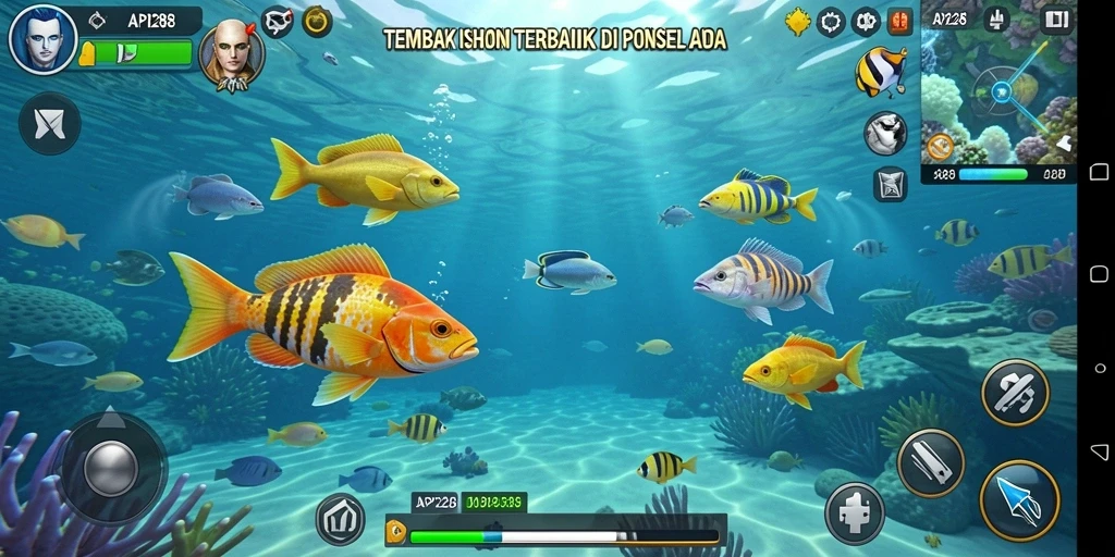 Tampilan gameplay seru dalam Tembak Ikan API288.