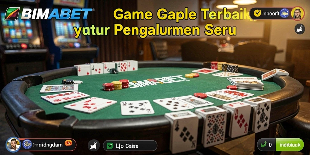 Screenshot utama BIMABET menampilkan keseruan bermain Gaple.