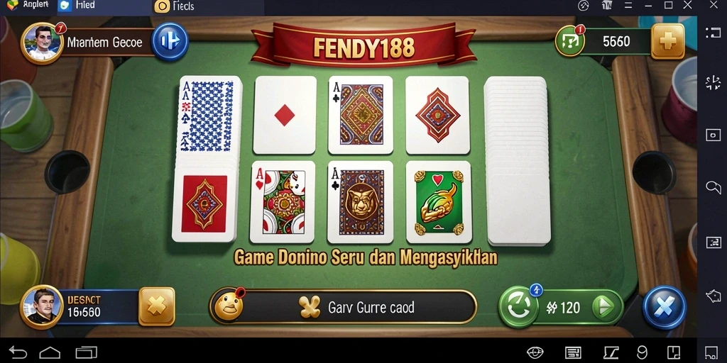 Screenshot menunjukkan aksi seru dalam permainan Domino FENDY188.