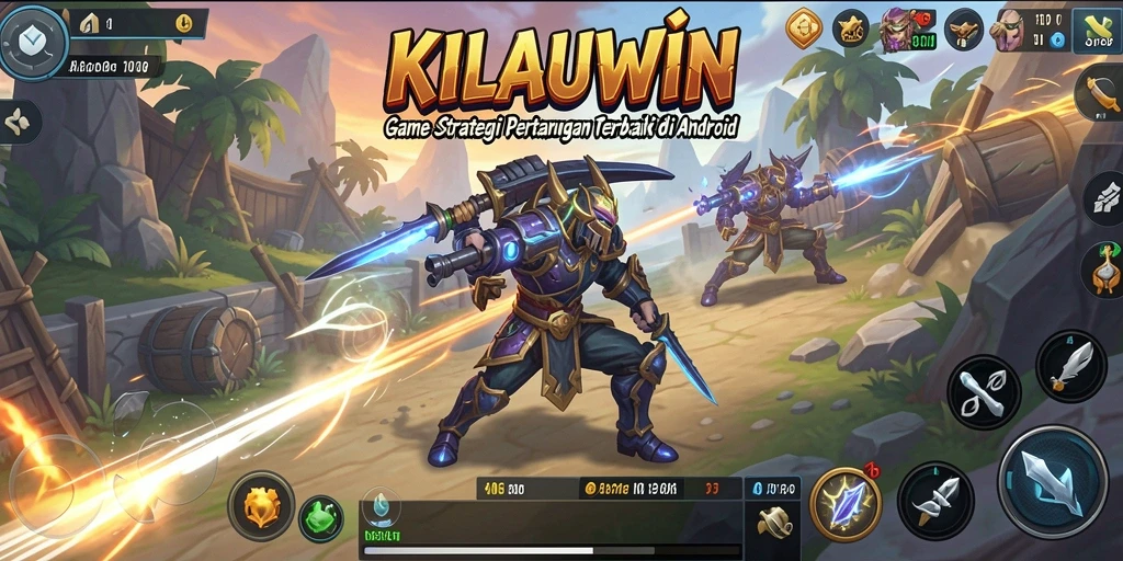 Tangkapan layar gameplay KILAUWIN yang menampilkan pertarungan seru antar karakter.