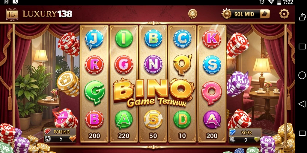 Tampilan menarik gameplay LUXURY138 saat bermain Bingo.