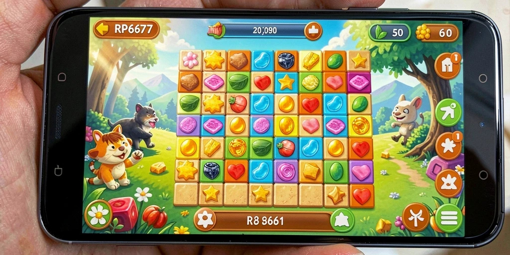 Screenshot gameplay RP6677 menampilkan tantangan puzzle yang menarik.